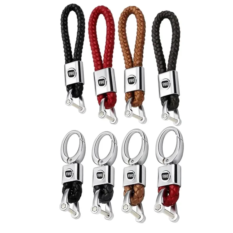 Car Key Ring Keychain Holder for Fiat Ducato Punto Doblo Scudo 500 Panda Tipo 500x Stilo Barchetta Coupe Marea Mobi Brava Croma