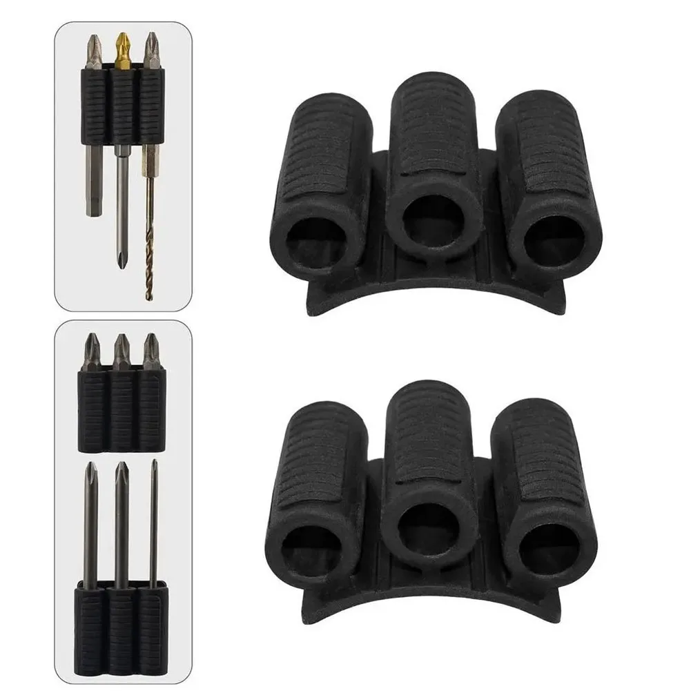 2pcs Side Driver Bit Holder Quick Change Bit Gripper Tool Holster Power Drill Bit Holder Tool Holster Essential Accessory