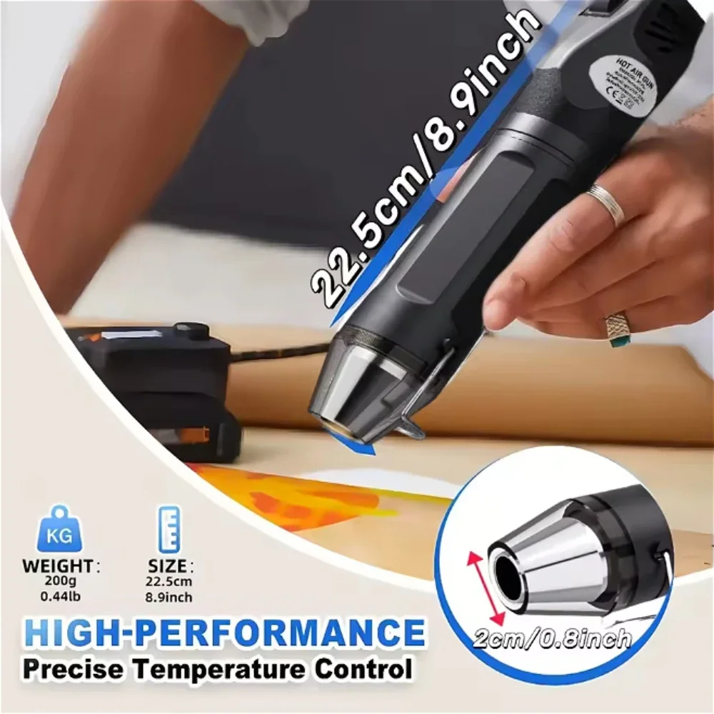 Upgrade High Temperature Resistance 220V Hot Air Gun DIY Tool Heat Electric Power Tool Mini Soldering Temperature Crafts Blower