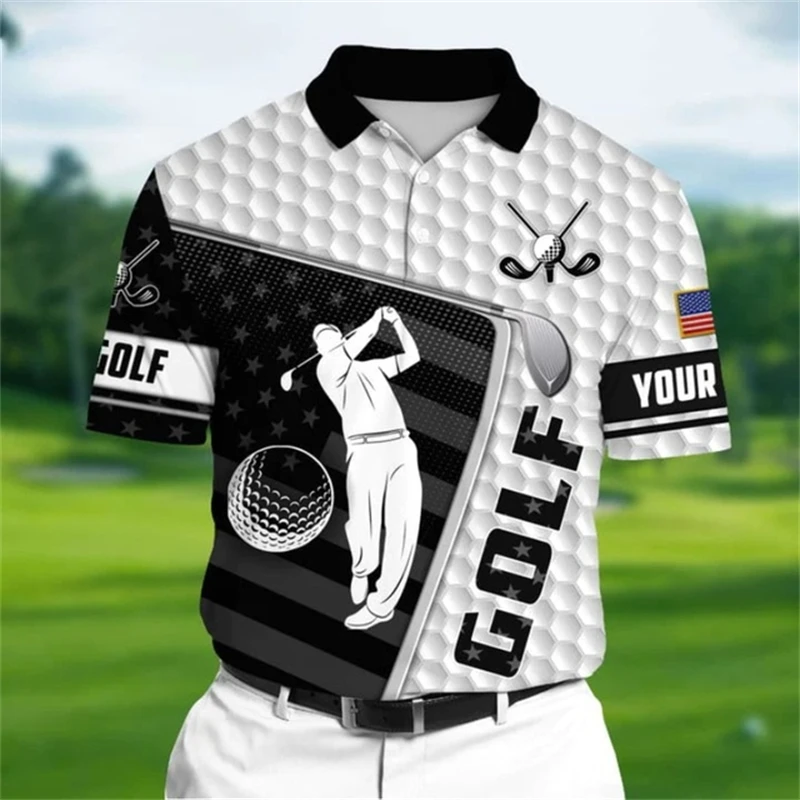 

Fashion Golf Wear Men Leisure Lapel Polo T Shirt Outdoor Sports Harajuku Short Sleeve Tees Summer Oversized T-shirt Button Tops