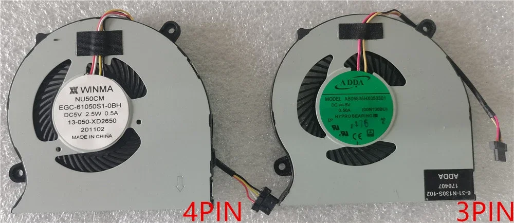 FAN For CLEVO N130BU N130WU N131WU Haier lingyue s4-x AB06505HX050301 00N130BU 6-31-N130S-102 AB06505HX050B01