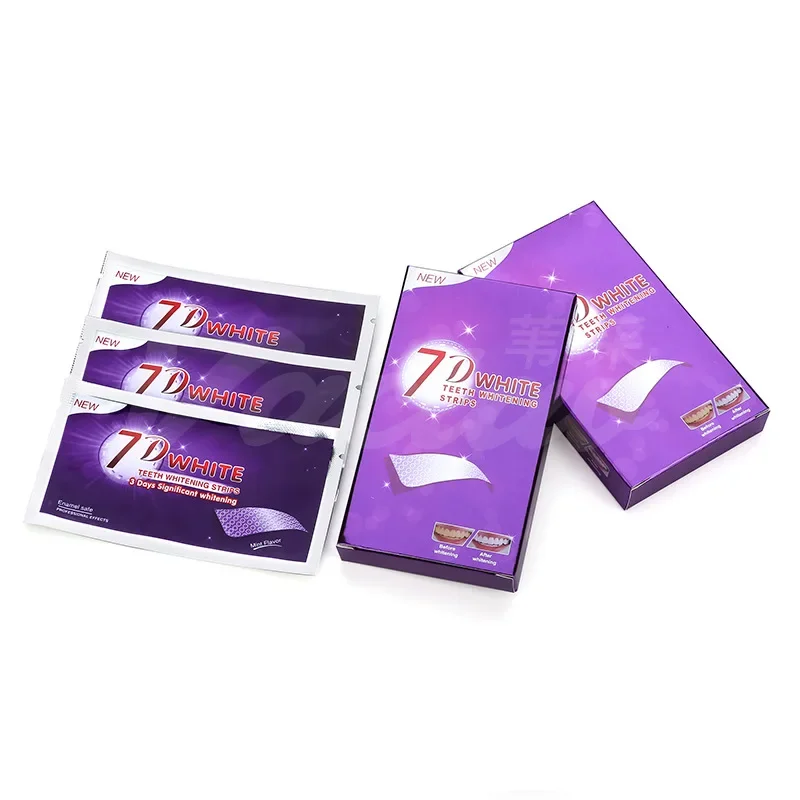 7D Tanden Whitening Strips Paarse Tanden Verwijderen Geel Om Slechte Adem Te Verwijderen Vlekken Te Verwijderen Tanden Whitening Set Mondverzorging Gereedschap