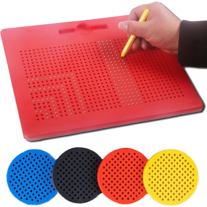 Children Magnetic Ball Drawing Board Sketch Pad Magnet Tablet With Magnetic Stylus Kids Montessori Education Activity Magnet Toy