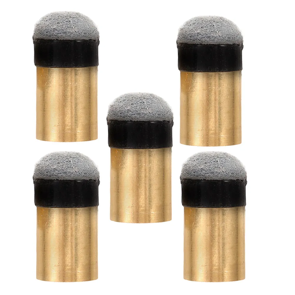 

5Pcs Nine-Ball Cue Tip Replacement Kit with Brass Ferrule for Pool Cue Repair Easy Install Stable Strike Billiards Accessories