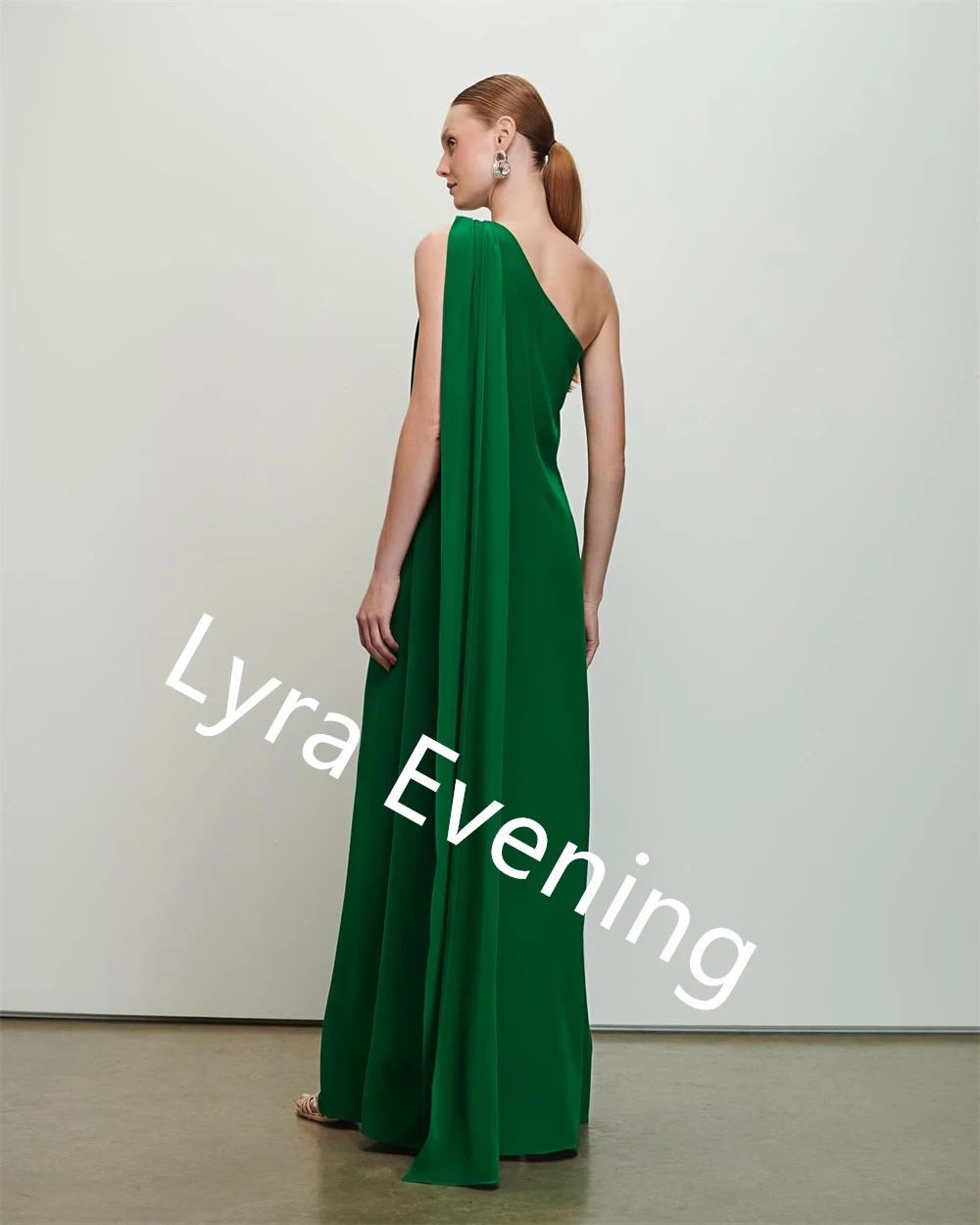 사용자 정의 현대 녹색 저지 이브닝 드레스 한 어깨 민소매 파티 드레스 패션 vestido 드 페스타 고품질 공식