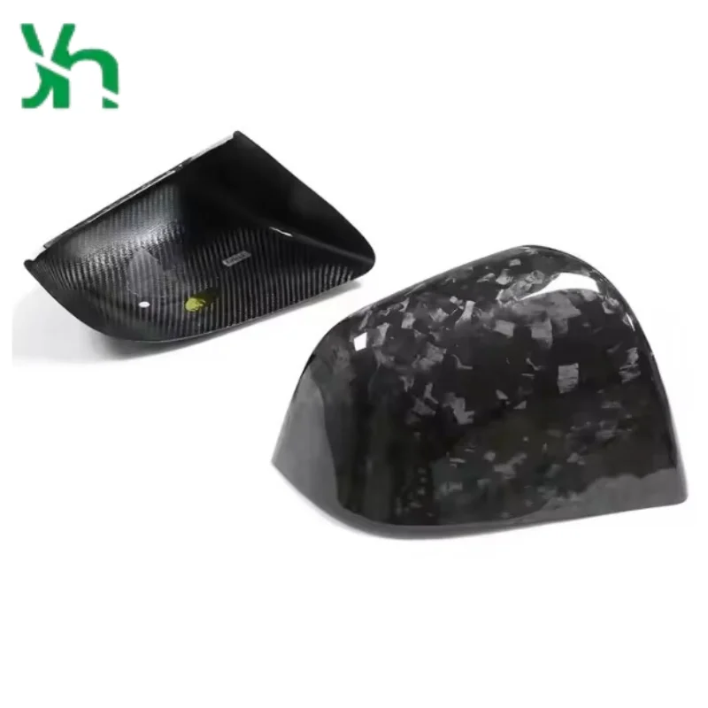 앰프 스타일 카본 파이버 미러 커버 무광 마감 2개, 2019년 이후 테슬라 모델 Y 외부 액세서리에 적합