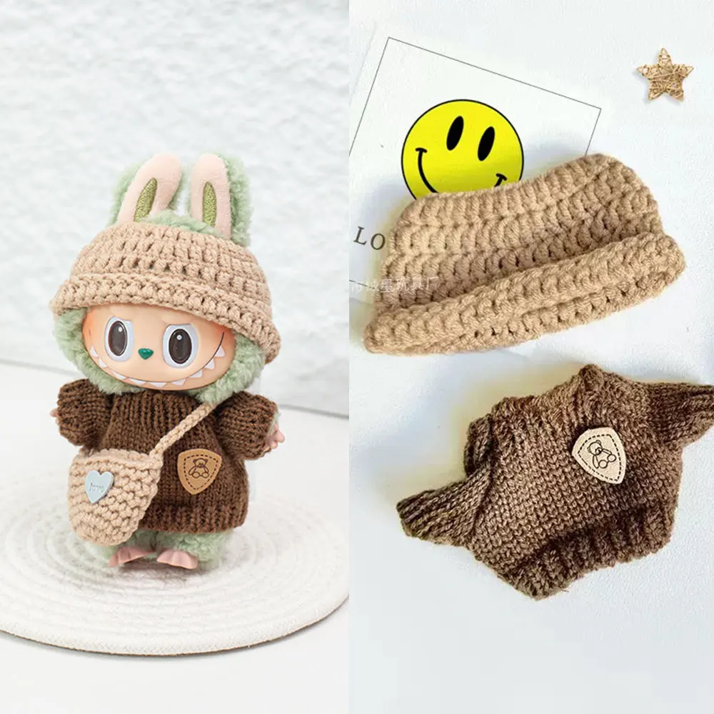 

Комплект свитера для Labubu 17 см, 6,7-дюймовая плюшевая кукла, одежда, аксессуары для кукол (без куклы)