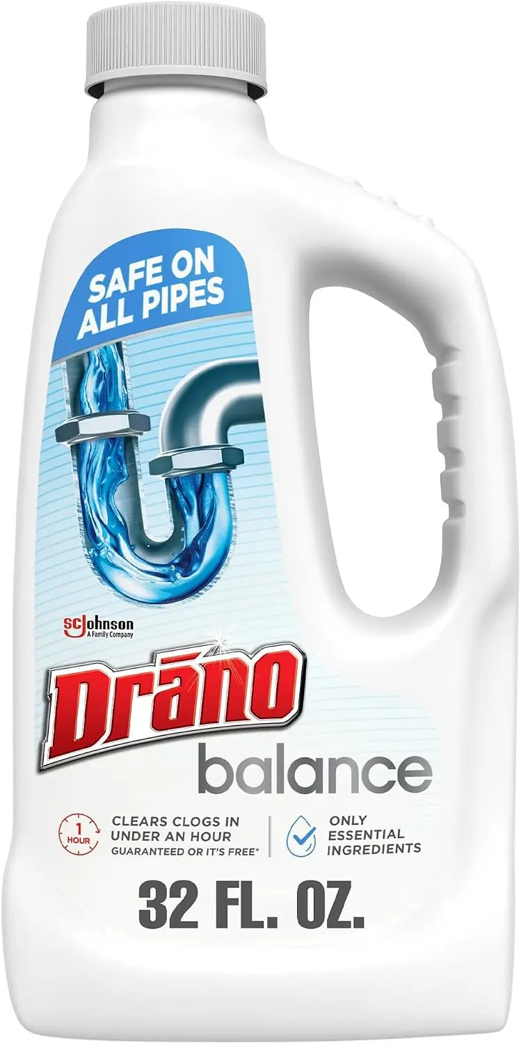 Drano Balance Drain Cleaner, Restores Flow in 1 Hour, 32oz