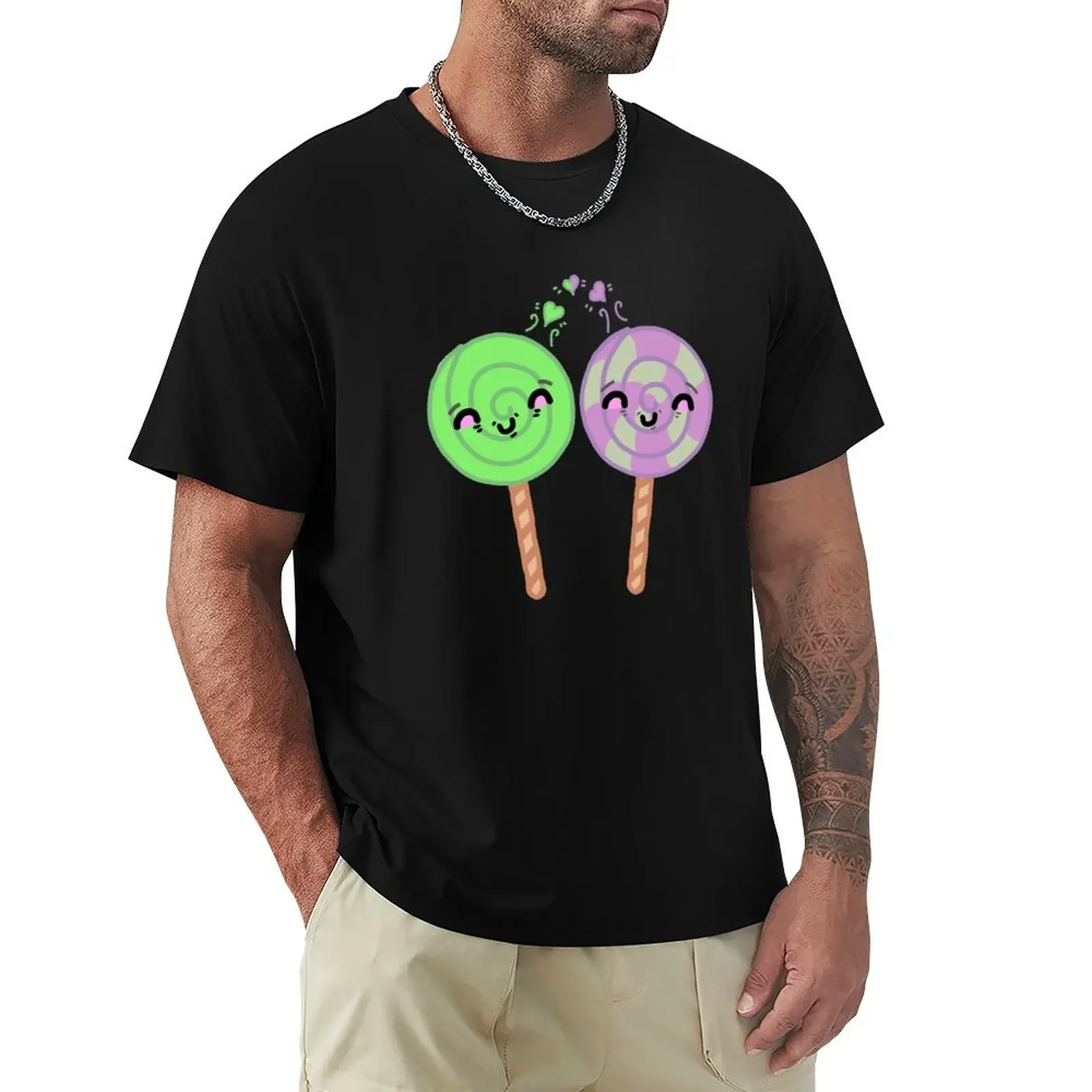 Cute lil lollipops T-shirt summer clothes shirts graphic tees quick-drying tees plain black t shirts men