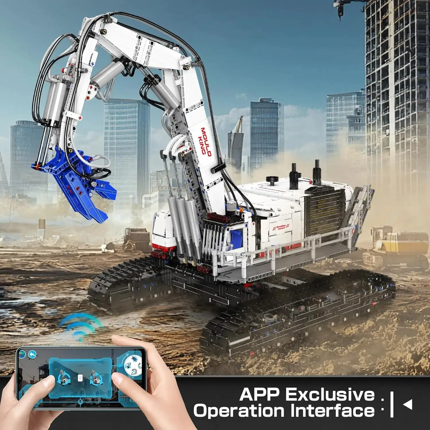 Kit de modelo de máquina de demolição de construção, blocos de construção de caminhão técnico, montagem de quebra-cabeça, brinquedos de carro para meninos e adultos, presente de natal