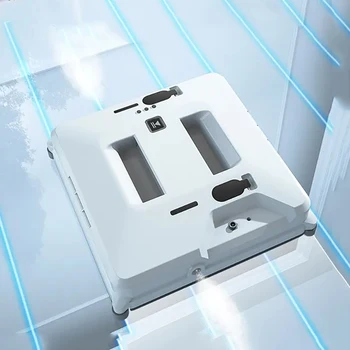 Roboter-Fensterreiniger, Sprühgerät, Fernbedienung, hohe Saugkraft, sturzsicher, Fensterwaschen von zwei Seiten, Glasreinigungsroboter für zu Hause