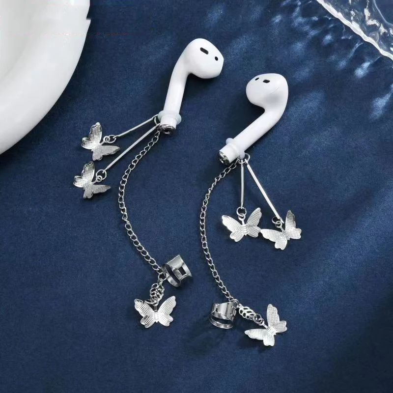 Earphone Anti-Lost Holder Clip Chain Earrings Hanging Hook Earring Strap Earbuds Wireless in-Ear Earphones Headset for Airpods 1