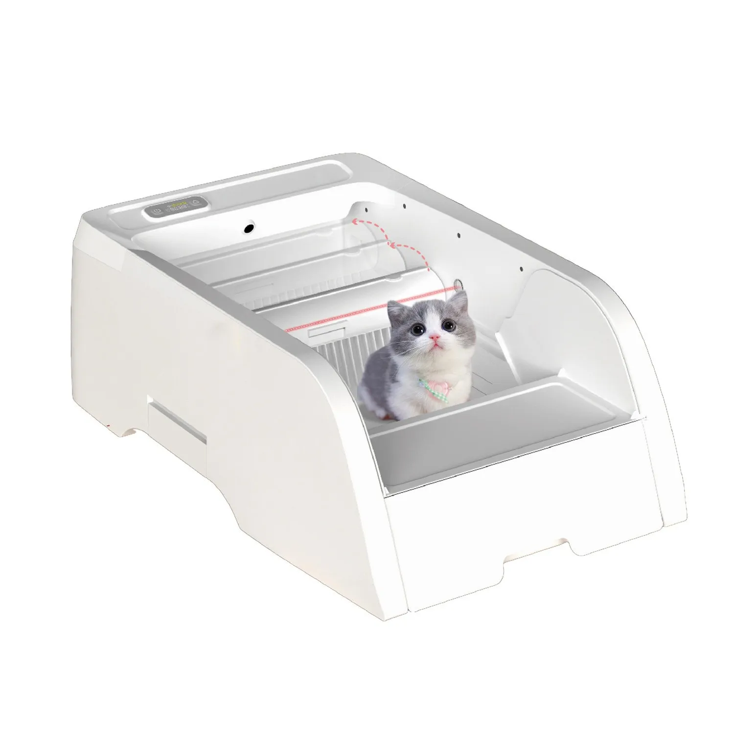 

Automatic smart cat litter box large semi-closed