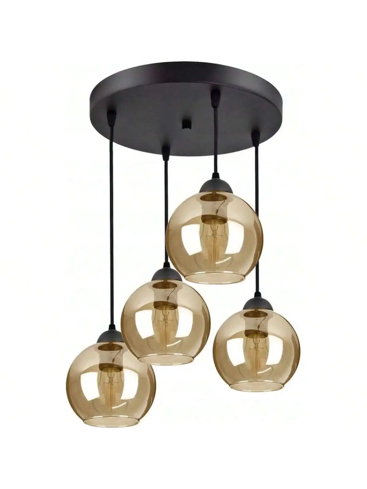 Nordic Moderne Eenvoudige Eetkamer Woonkamer Opknoping Lichten Kroonluchter Cafe Bar Bar 1-5 Heads Goud Glas hanglamp E27