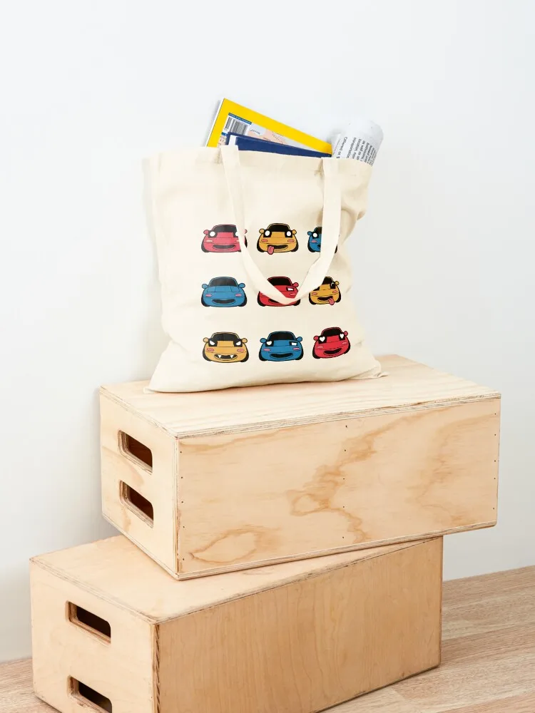 العديد من وجوه مياتا حمل حقيبة أكياس التسوق طوي حقيبة قماش مخصصة حقائب قماش حقيبة المرأة الفاخرة