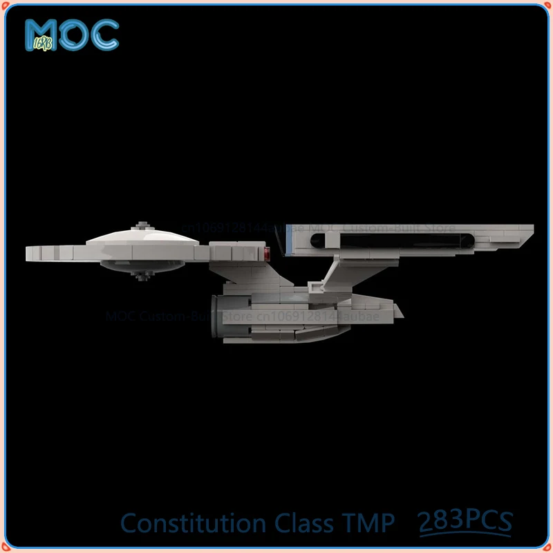 1:1500 Scale Constitution Class TMP (Enterprise) Model MOC Building Blocks DIY Assemble Bricks Space Toys Gifts 283PCS