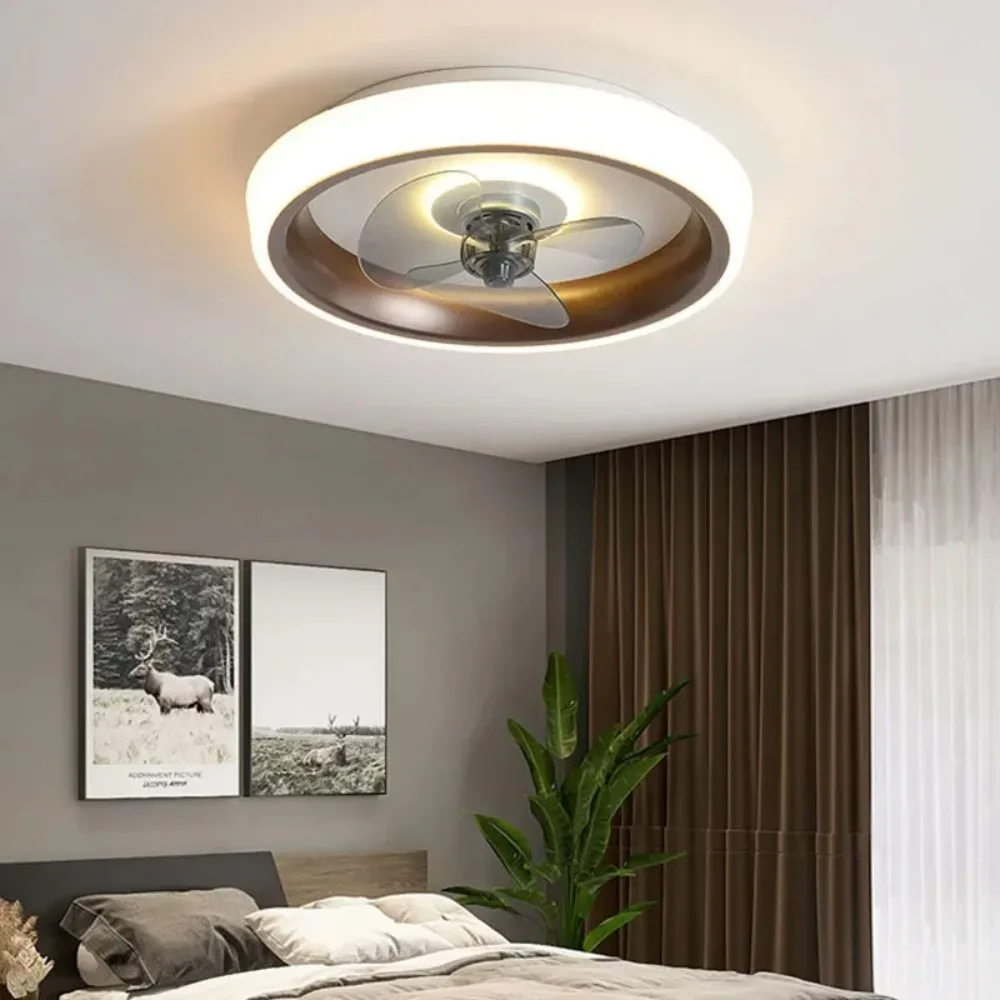 

NEW 50CM Ceiling Fans Light Bedroom Living Room Dining Room Invisible Blades Silent Fans Lighting Low Floor Fan Lamp Ventilator