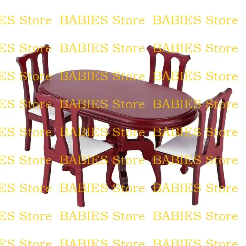 

Doll House Chair Table Model Dining Set Realistic Table Dollhouses Chair Realistic Play Chair Realistic 1:12 Model Toy