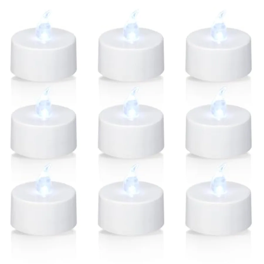 

Tea Lights with Timer, Auto-On 6 Hours and Off 18 Hours in 24 Hours Cycle Automatically, Battery Operated Flameless Flickering