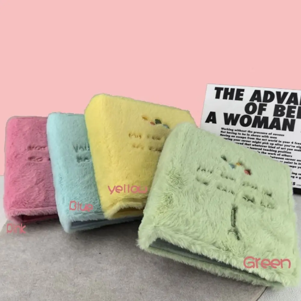 

Plush Cartoon Plush Photocard Holder A5 Binder Idol Photo Album Shell Kawaii Cartoon Photocards Collect Volume Notebook