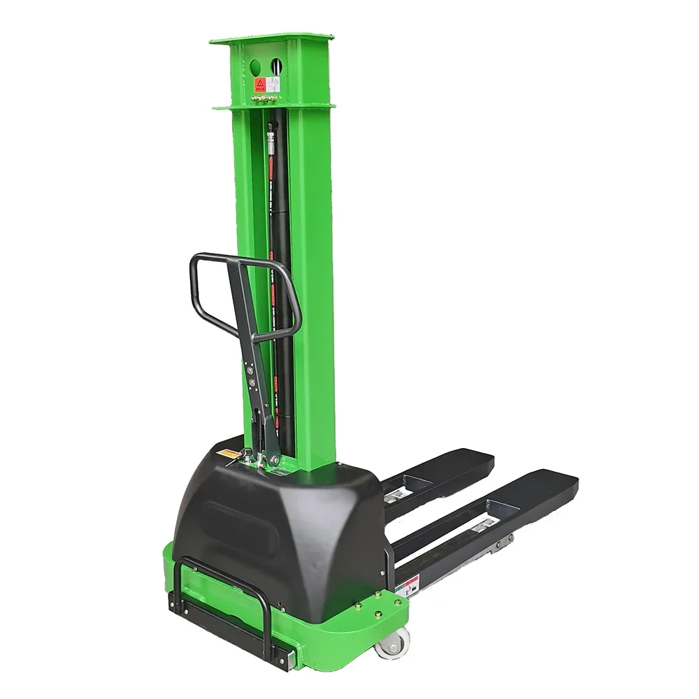 700kg 1000 kg 1.0 Ton 1300mm 1500mm Lifting Height Economic Full Electric Self Lifter Pallet Stacker