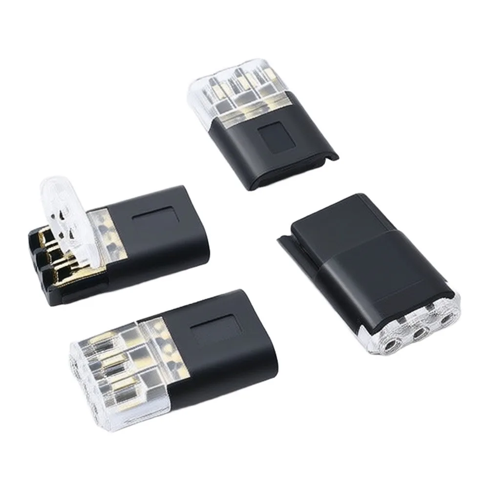 50pcs Solderless Quick Connectors With Locking Clips For 22-18 AWG Wire LED Strip Speaker Electrical Terminal Block