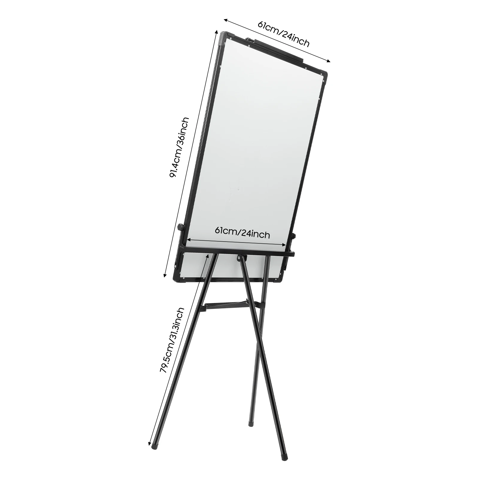 Trépied pour tableau blanc, tableau à rabat, tableau blanc Portable 24x36 pouces, trépied réglable en hauteur, tableau blanc magnétique, lingette sèche
