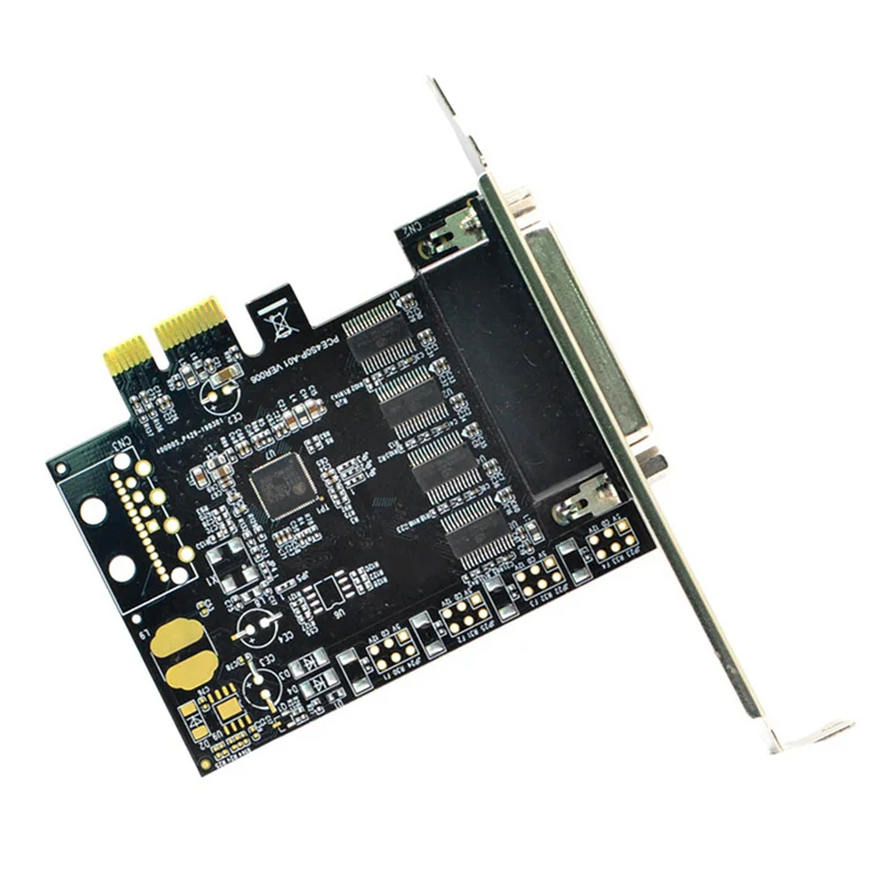 A19E-5X PCI-E Serial Port Card Pcie To 4 Serial Port RS232 9-Pin Industrial Control 4-Port Expansion Card AX99100 With Cable