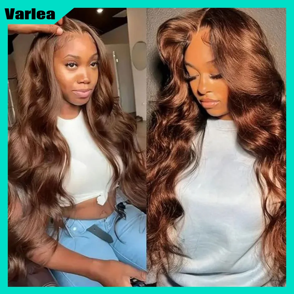 Varlea 200% Dichtheid Body Wave 13x6 Hd Kant Frontaal Chocoladebruin Kanten Voorkant Pruik Losse Body Wave 13x4 Kanten Voorkant Pruik Menselijk haar