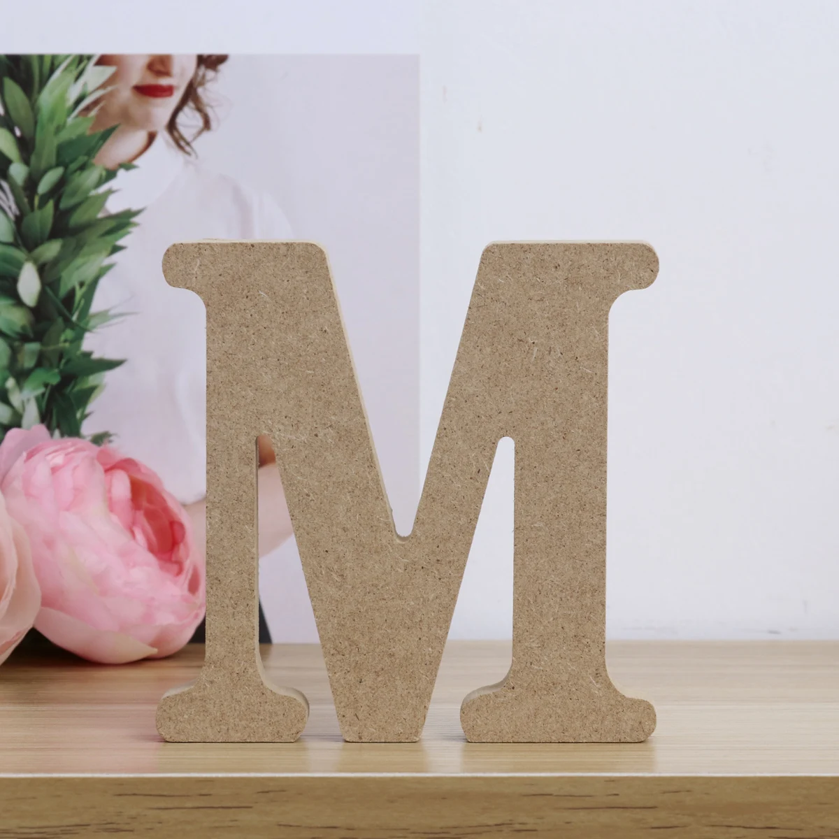 

Wooden Letter Ornaments Alphabet Wall Letters Wedding Decorations Bamboo for Office