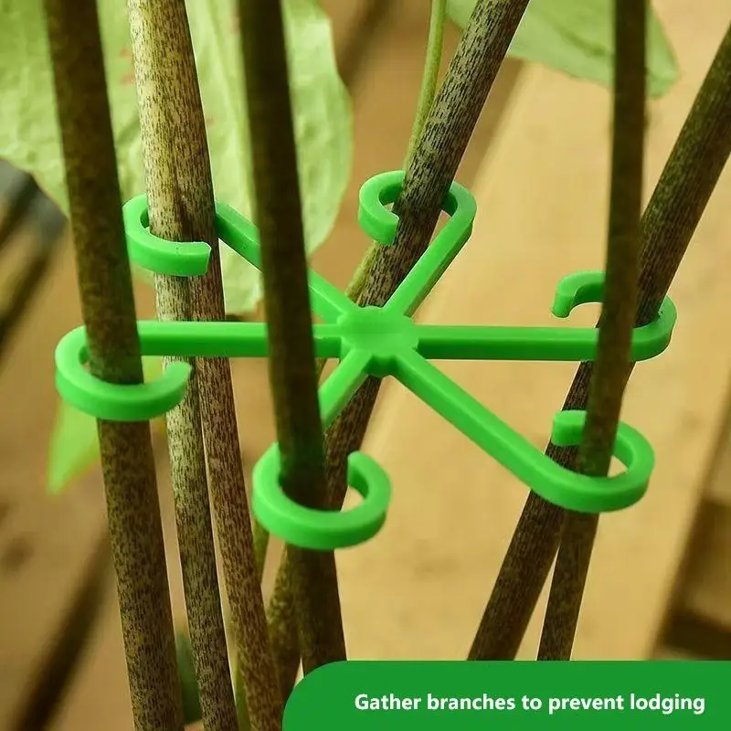 4pcs Plant Anti-Toppling Support Pole Green Plant Fixator Flower Hydroponic Folding Fixed Support