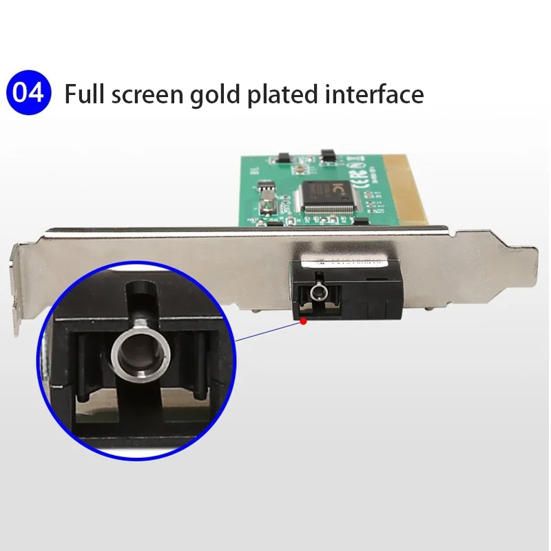 Tarjeta lan de fibra de 100M de alta velocidad, accesorios de ordenador, tarjeta de red PCI de 10/100Mbps, adaptador PCI LAN sin disco para PC