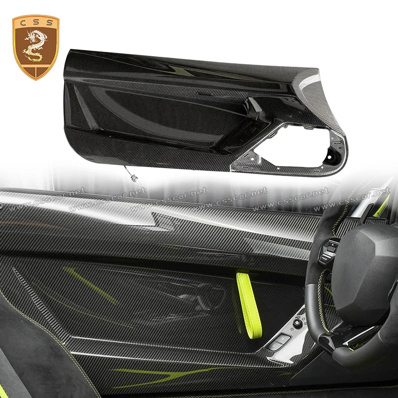 CSSCAR Dry Carbon Fiber Aventador Car Door Interiors Vehicle Door Trim Reaplacement Type For Lamborghini LP700 LP750 SVJ Design