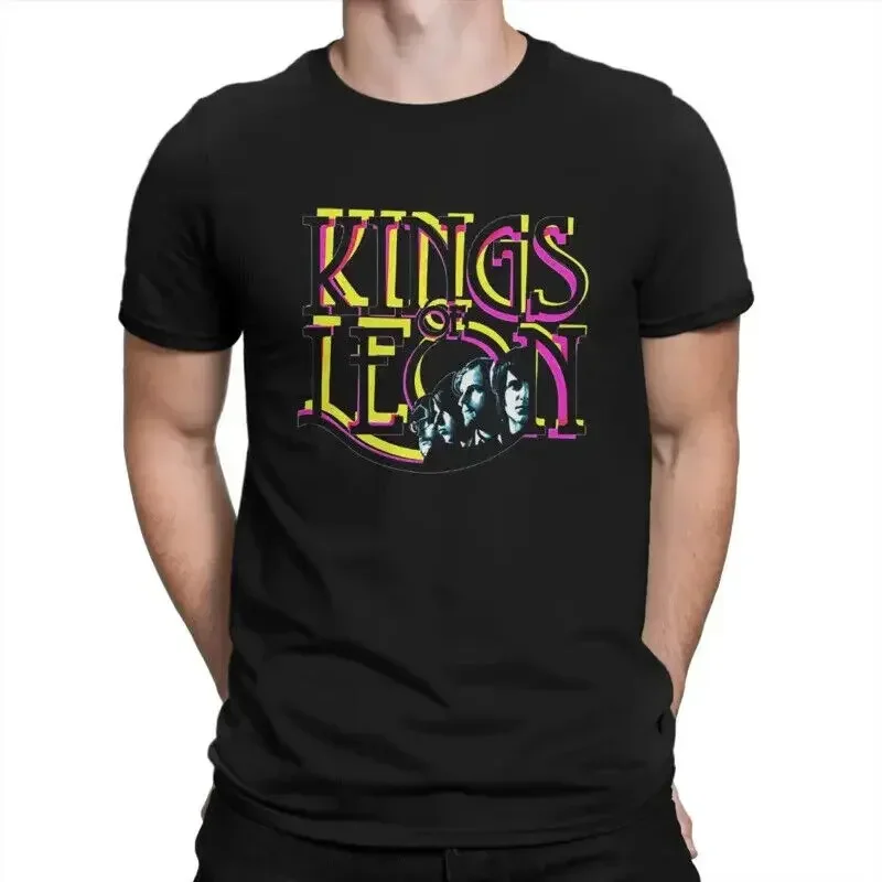 

Men T-shirt logo novelty pure cotton tee shirt short sleeve K-Kings of Leon band