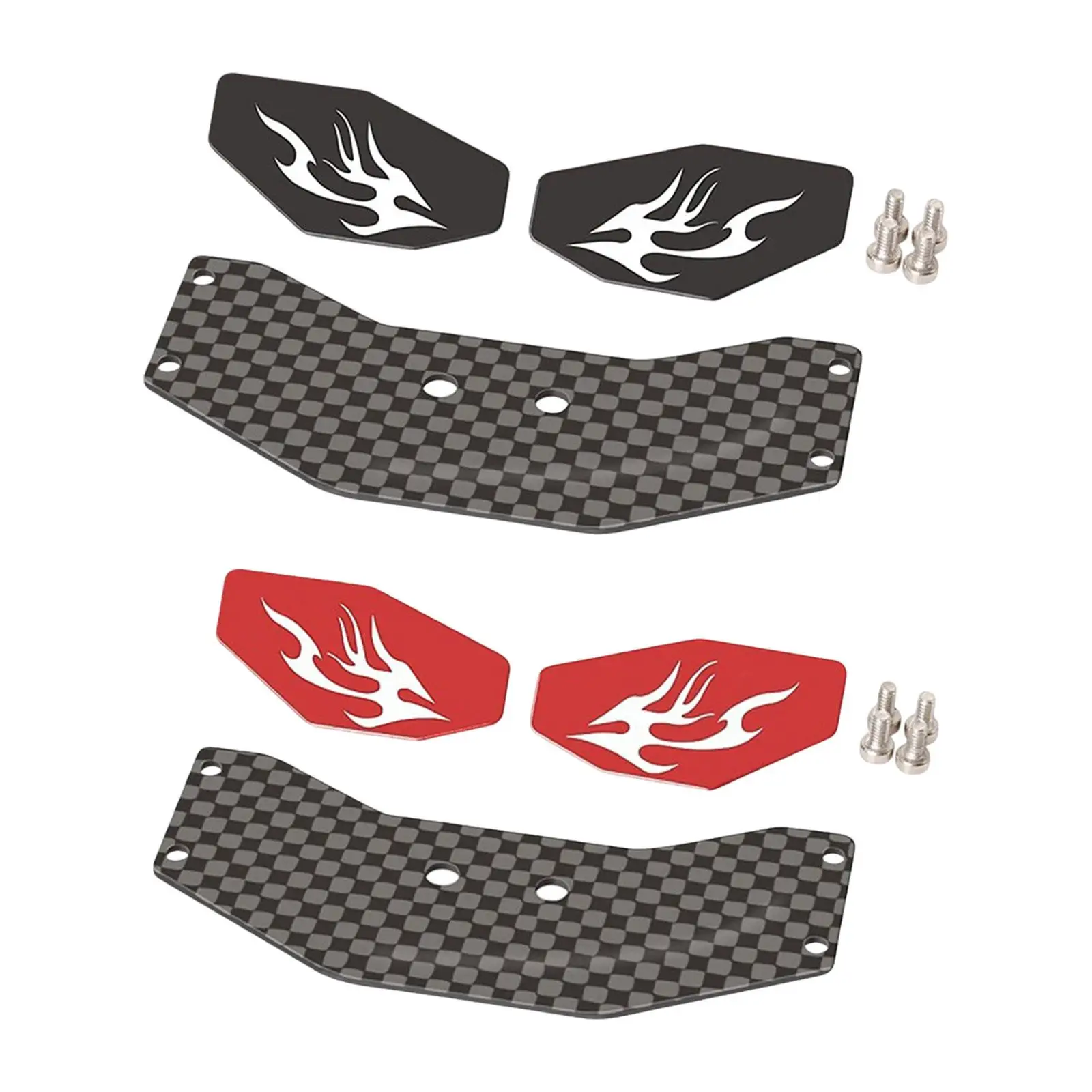 RC Rear Wing Spoiler Repair with Screw Simple Assembly Supplies Lightweight Accessories Replacement Upgrade Parts Carbon Fiber