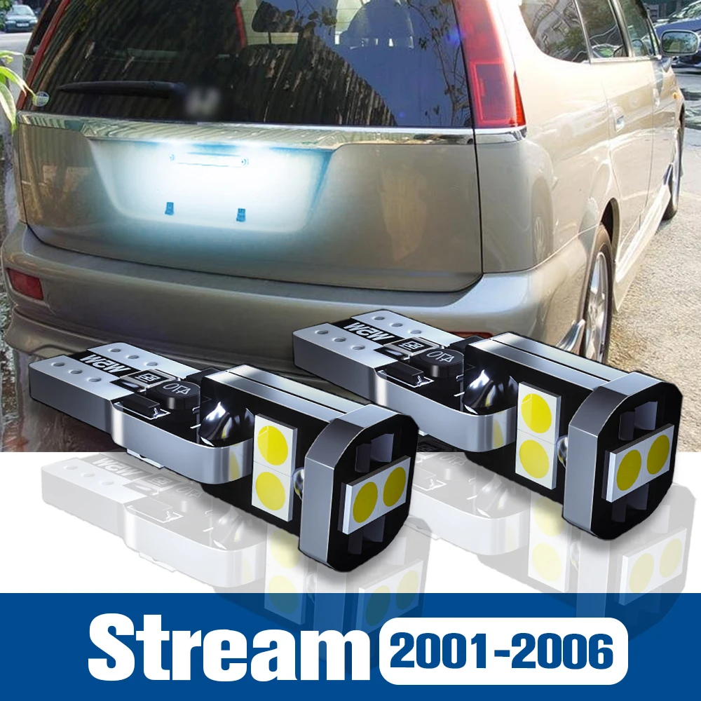 

2pcs LED License Plate Light Lamp Accessories Canbus For Honda Stream 2001-2006 2002 2003 2004 2005