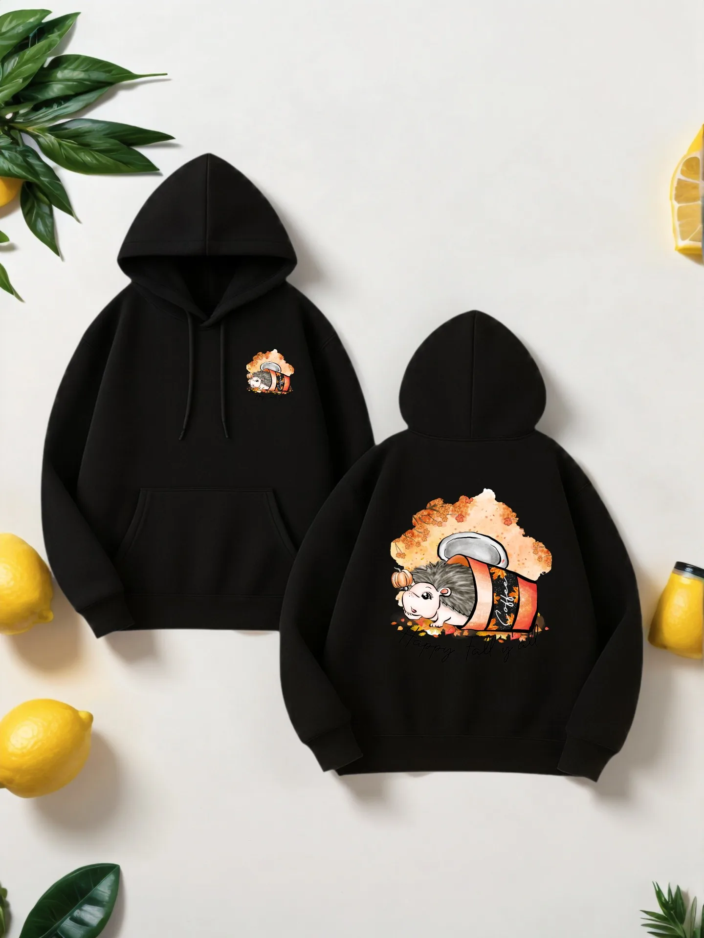 

Мужская толстовка с рисунком, мультяшный принт, повседневный стиль, на флисовой подкладке, для мужчин, для повседневной носки