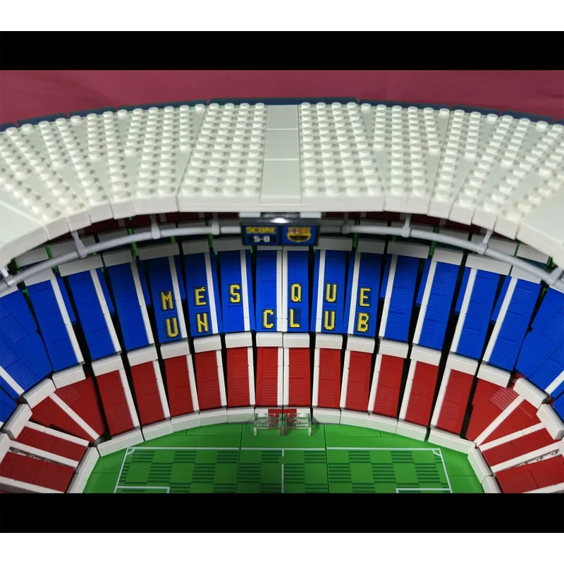 

MOC-229002 Новый лагерь Nou 1:500, модель строительного блока для футбольного стадиона, 9964 деталей, детский строительный блок на день рождения для мальчиков, игрушка в подарок