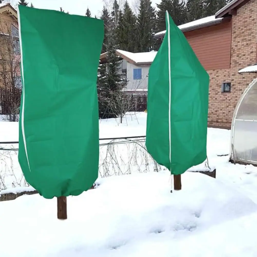 Winter Plant Cover with Drawstring Easy to Use, Thick Fabric Frost Protection for Outdoor Garden Plants Anti-Freeze