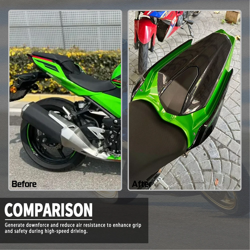 

For KAWASAKI Ninja400 Ninja 400 EX400 Z400 2018-2023 Motorcycle Z-400 Rear Seat Cowl Rear Seat Cover Passenger Seat Tail Faring