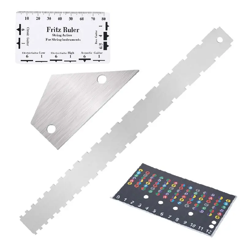 With String Distance Ruler Fingerboard Fret Edge Ruler Leveling Curve Measurement-A55K