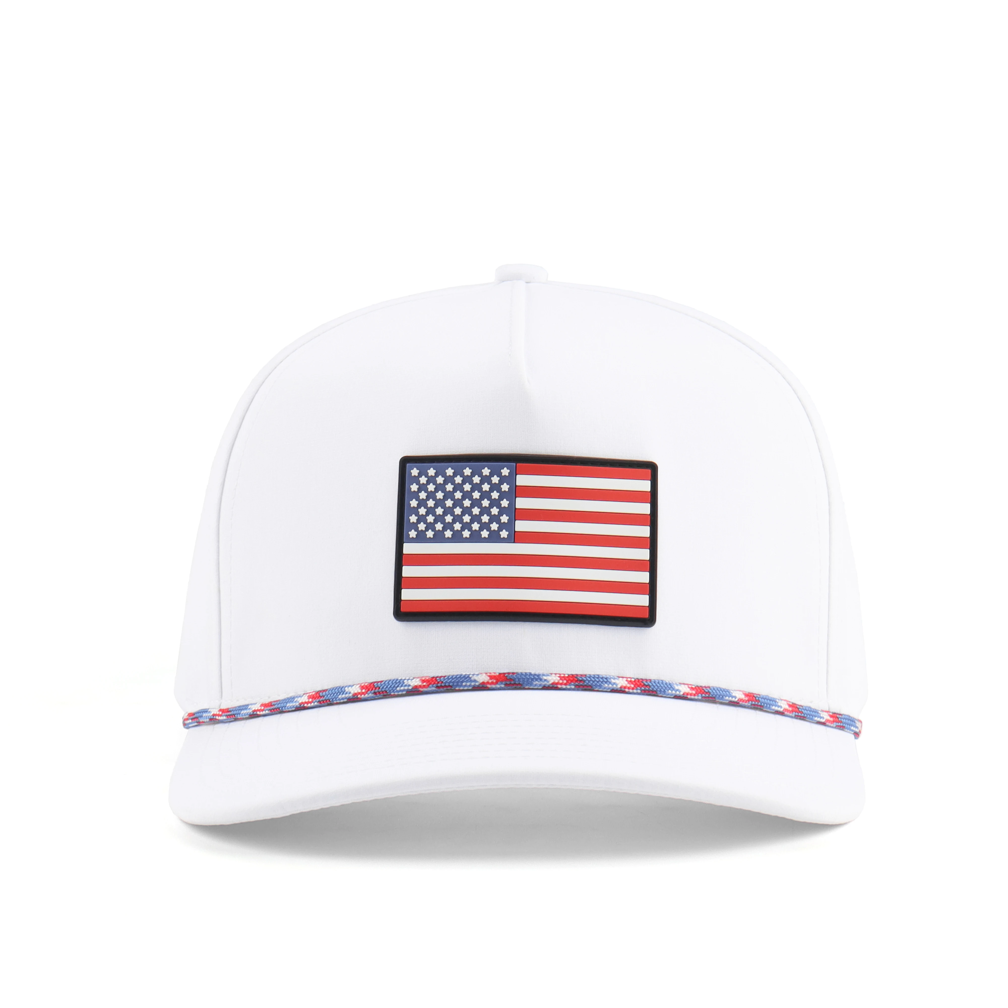 OEM Custom High Quality Men Women White Laser Cut Hole Perforated Dad Hat 5 Panel Curved Brim ru Patch Logo Rope Baseball Cap