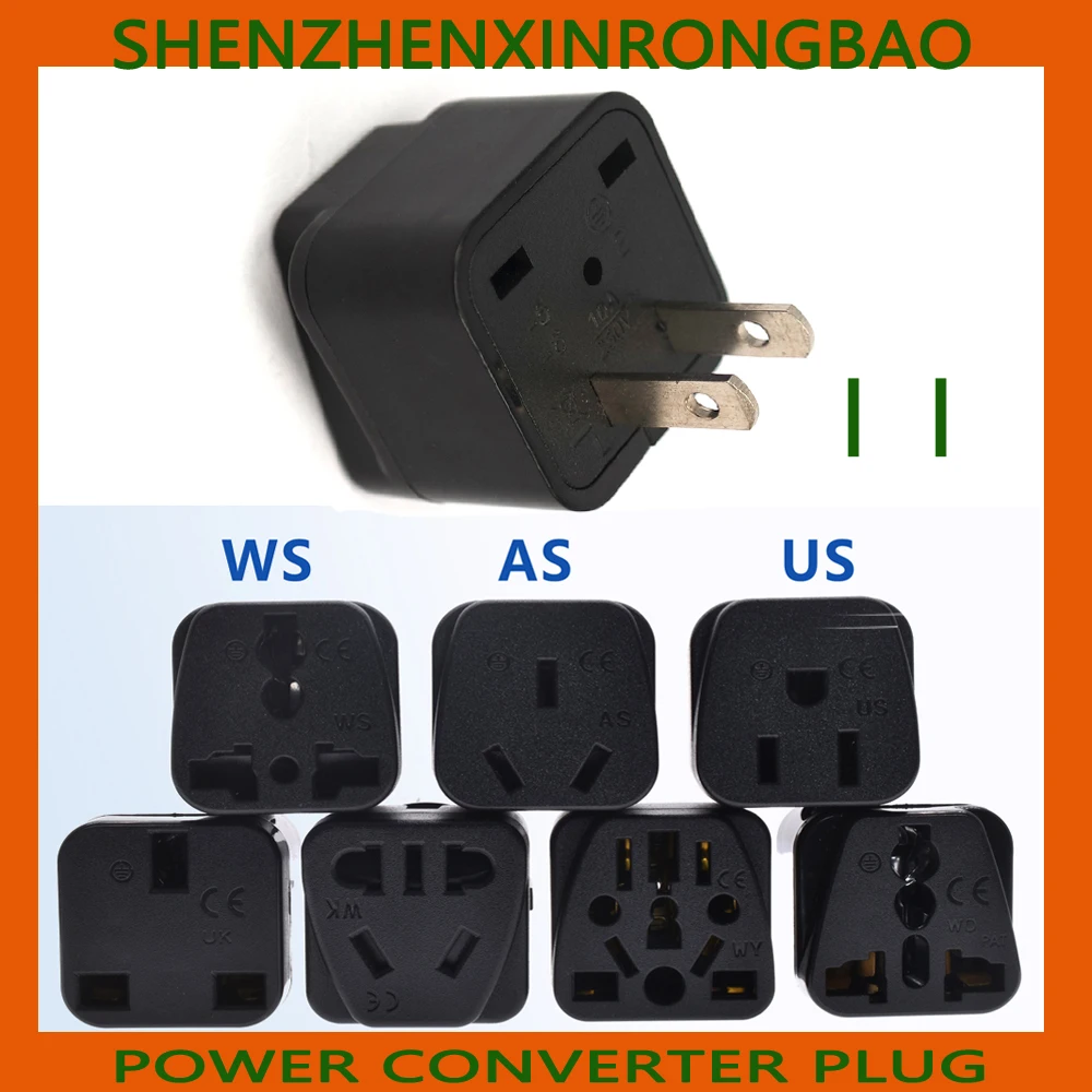 Universal Italy Switzerland India UK US AU EU German Russia AC Power Socket US 2plug American Plug Travel Charger Adapter Conver