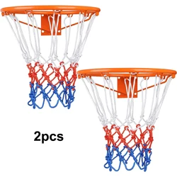 Pro-Grade Basketball Net Replacement - Heavy Duty 12-Loop Chains for Indoor/Outdoor Rims, All-Weather Nylon (2PCS)