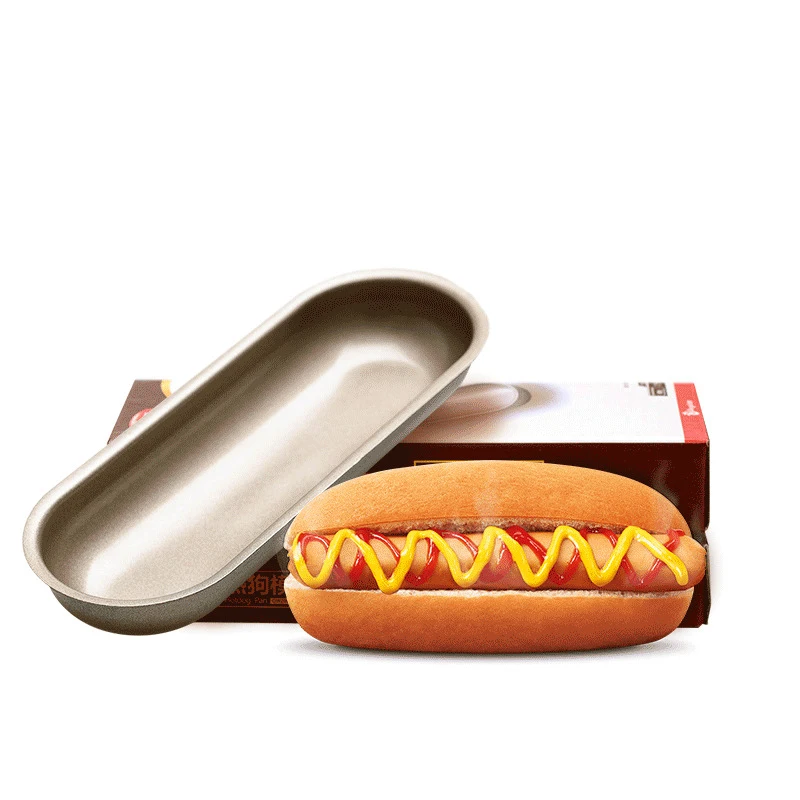 

7 Inch Oval Carbon Steel Hot Dog Cake Mold Pastry Bakeware Diy Cake Non Stick Toast Bread Mold Pan Kitchen Baking Tool