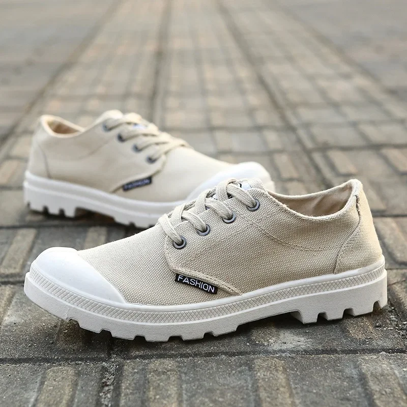 Casual Simple Men Shoe Spring Canvas Shoes Low-top Student Men Shoe Trend Breathable Sports Hiking Shoe Chaussure Homme 2024