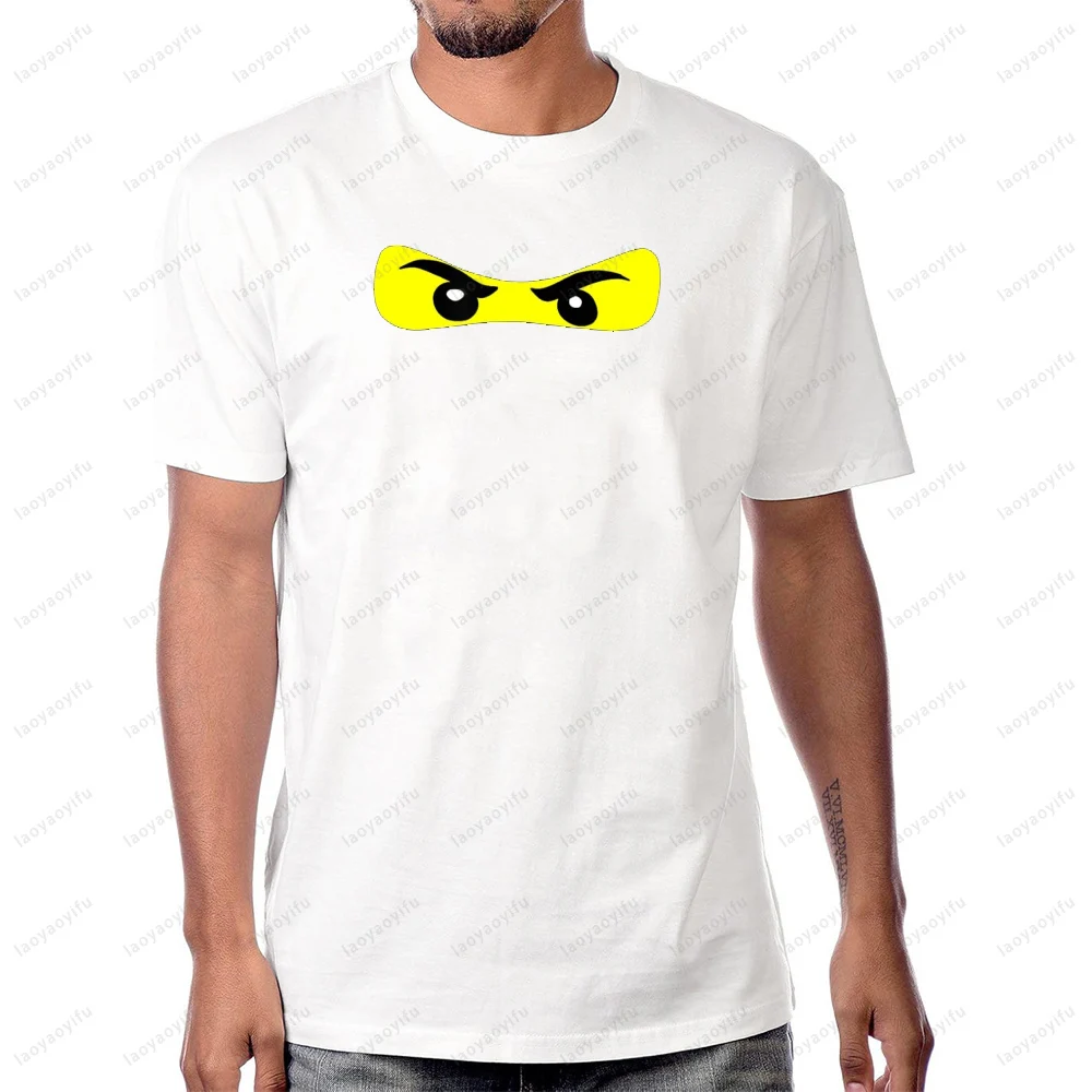 

Футболка унисекс с принтом глаз ниндзя для взрослых, повседневная модная свободная футболка в стиле Харадзюку в стиле хип-хоп, свободная мужская футболка с юмористическим рисунком, хлопковая женская футболка