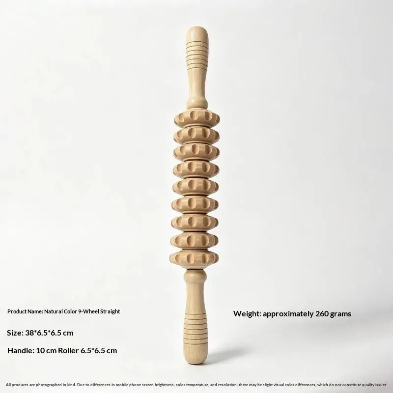 Wooden Roller Massage Stick Premium Natural Wood Durable Massage Tool for Full Body Muscle Tension Reduction