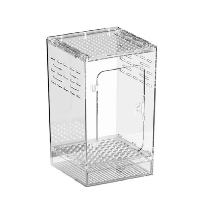 

Прозрачный акриловый разборный террариум для рептилий: гекконов, пауков-тарантулов, простой контейнер для содержания насекомых и домашних животных