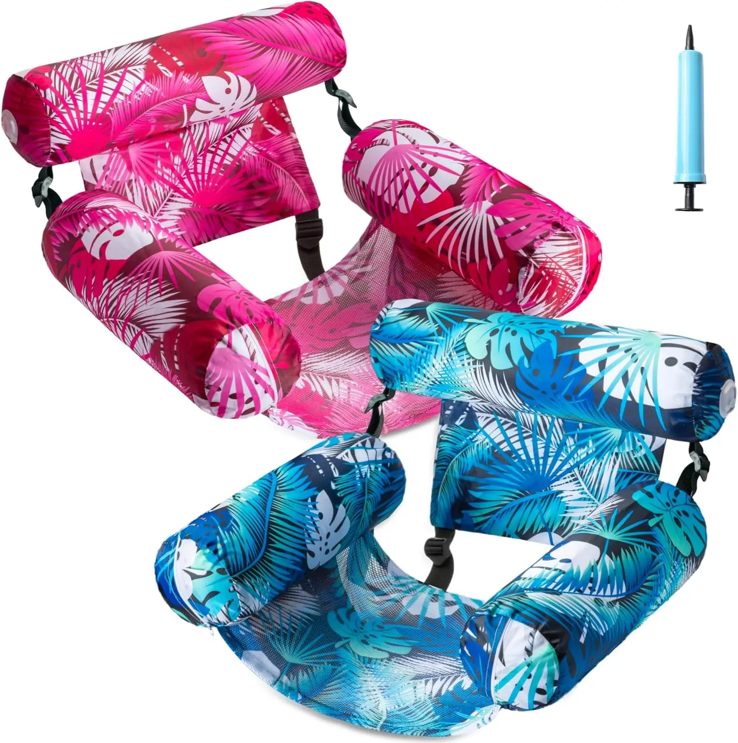 

Inflatable Pool Floats for Adults, Pool Float Chairs, Floating Lounge Chair for Adults, Heavy Duty Blow Up Pool Noodles fo